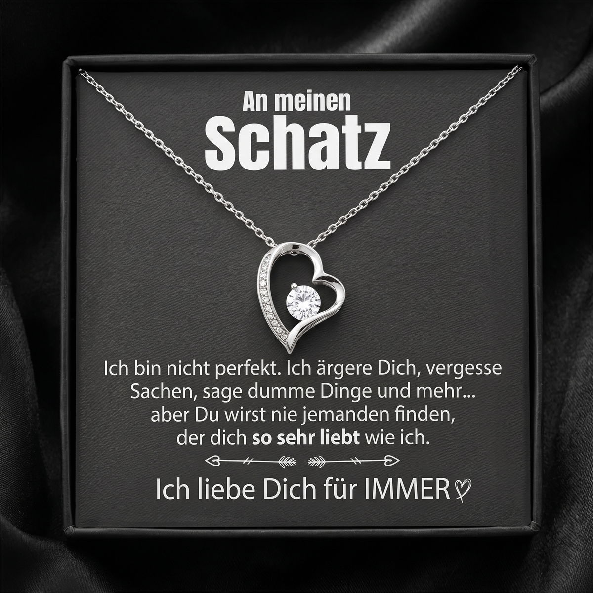 Herz-Halskette „An meinen Schatz"