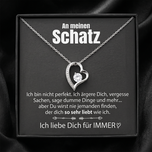 Herz-Halskette „An meinen Schatz"
