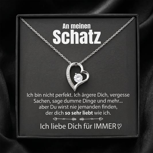 Herz-Halskette „An meinen Schatz"