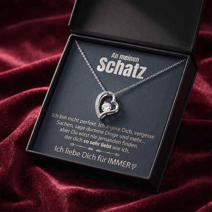Herz-Halskette „An meinen Schatz"