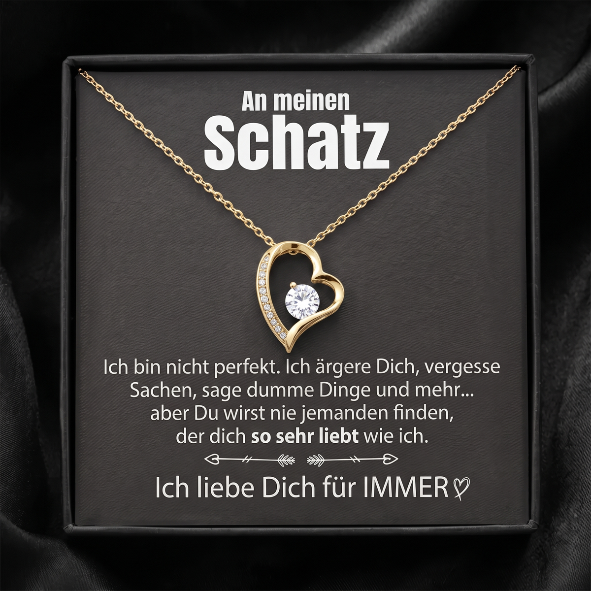 Herz-Halskette „An meinen Schatz"
