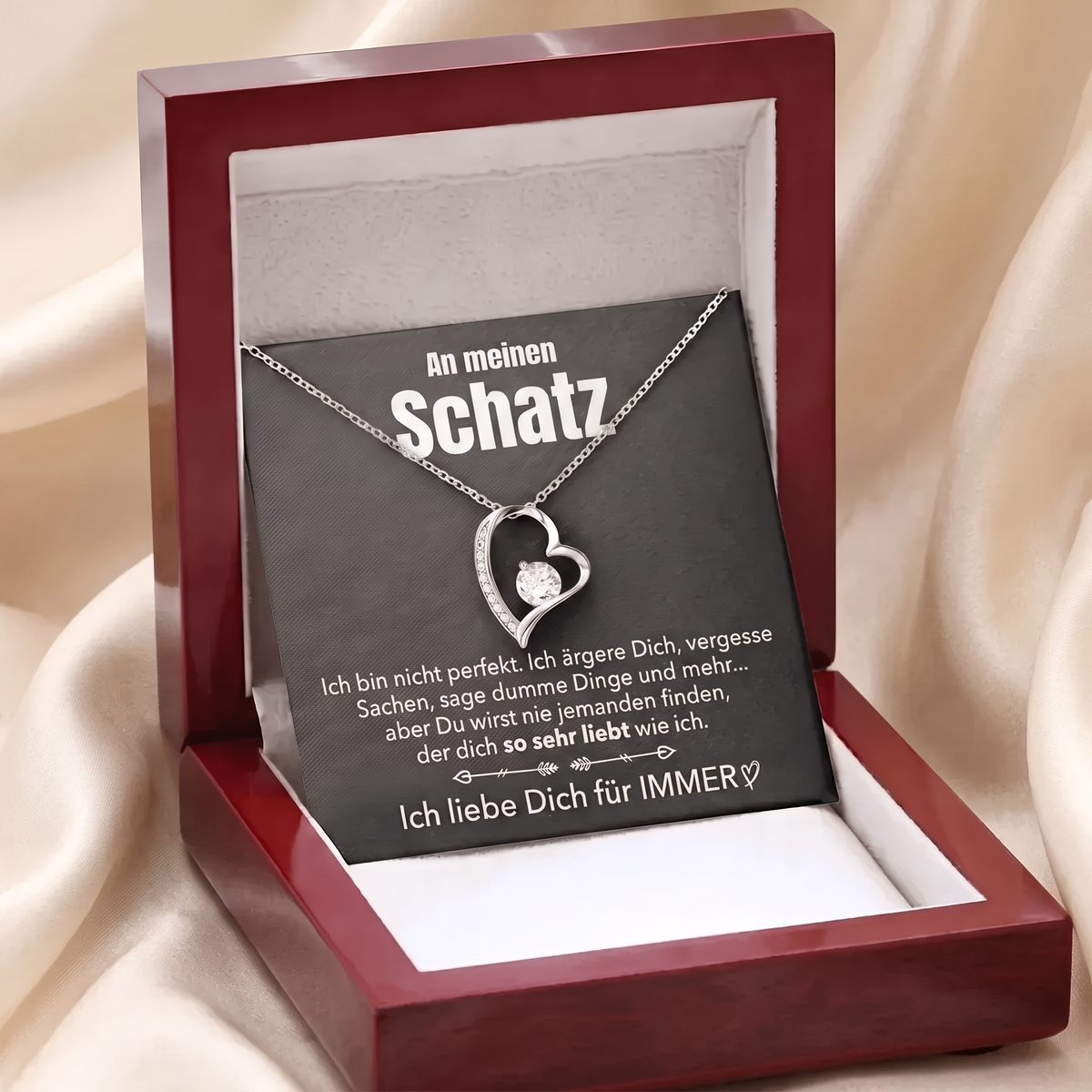 Herz-Halskette „An meinen Schatz"