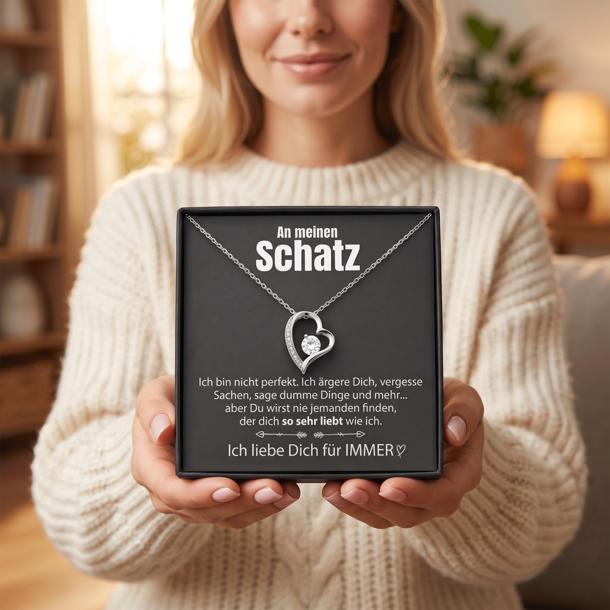 Herz-Halskette „An meinen Schatz"
