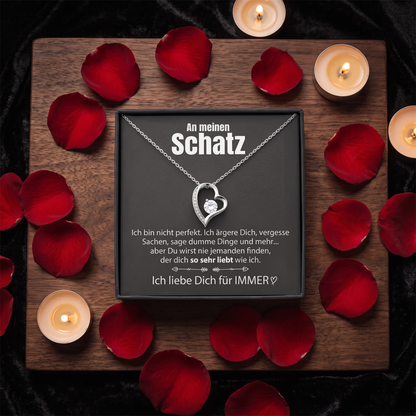 Herz-Halskette „An meinen Schatz"
